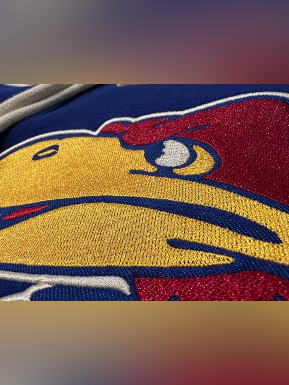 Kansas Jayhawks '47 Men's Blue Superior Lacer Hockey Fashion Hood Men’s Large - Picture 5 of 11